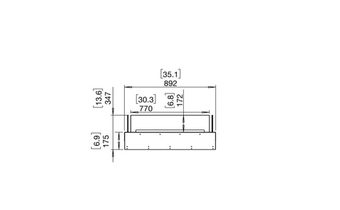 Ecosmart Fire Flex 32BN Bench Fireplace Insert - Black Finish / Stainless Steel Burner - ESF.FX.32BN